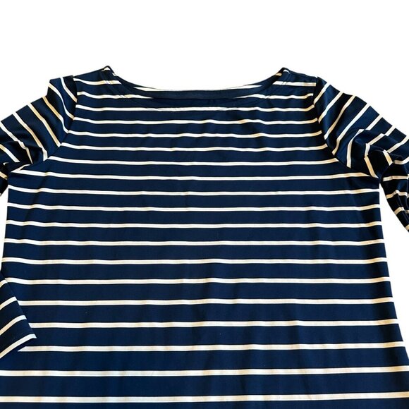 Vineyard Vines Sankaty Navy White Stripe Maxi Dress Stretch Size Small Women's - Picture 2 of 11